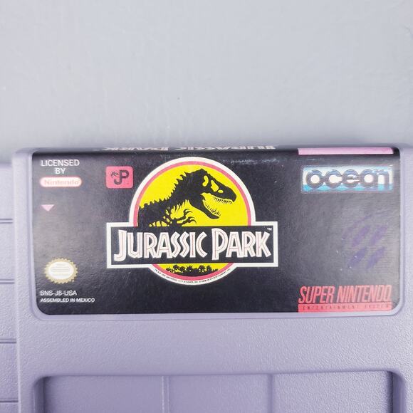 Jurassic Park Part 1 & Part 2: The Chaos Continues Super Nintendo SNES Game Dino - Picture 9 of 10